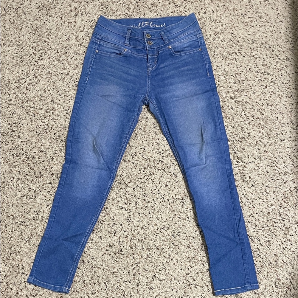 Wallflower Women's Skinny Jeans in Blue